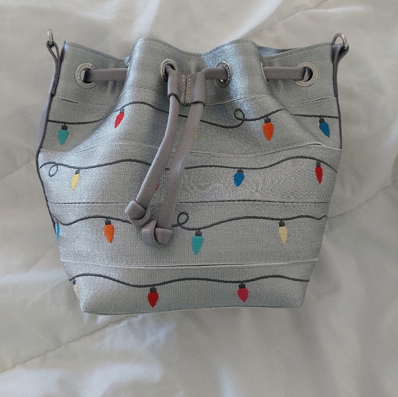 Harveys Handbags - Harveys Silver Tinsel Christmas Lights Medium Park Hopper Bag - NO STRAP/CHARM